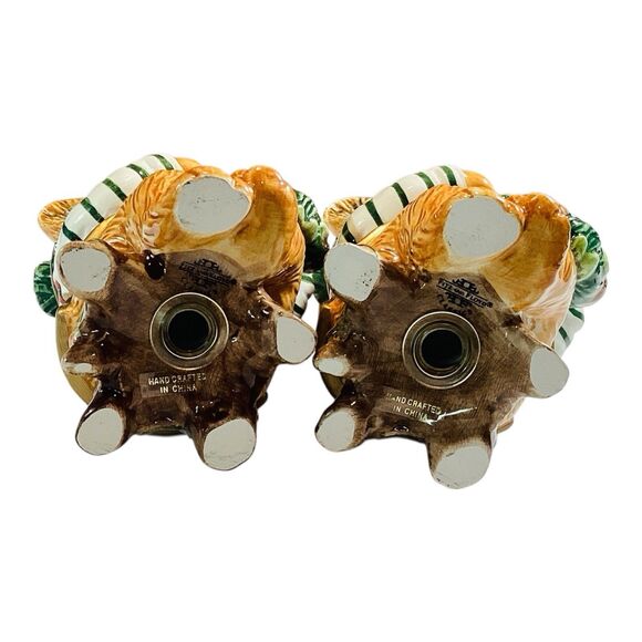 Fitz and Floyd “Christmas Lodge” Bears Salt Pepper Shakers 2001 - Picture 3 of 3